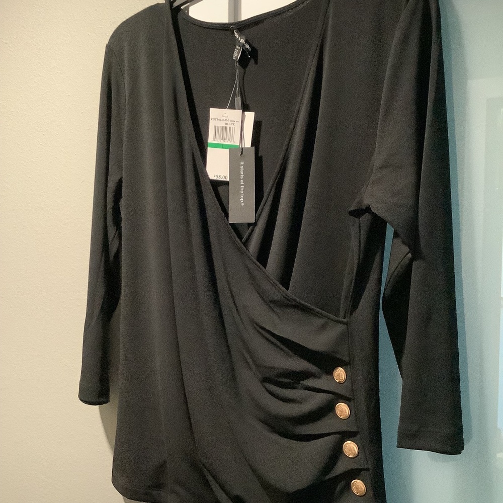 Cable & Gauge Black Blouse - BNWT!